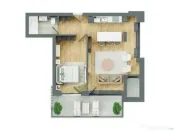 Apartament modern cu 2 camere și balcon generos | Zona B... 