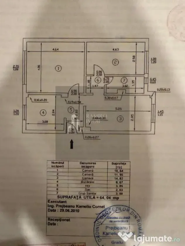 Apartament 3 camere decomandat, Petre Ispirescu