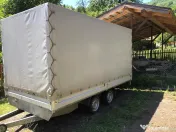 Remorcă auto 2700 kg cu prelată demontabilă și troliu –  sau schimb cu ATV 