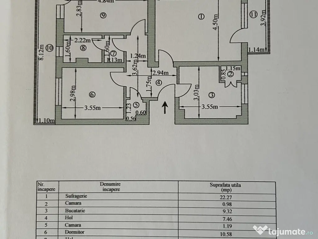 Apartament 3 camere liber, disponibil imediat, Est Vest