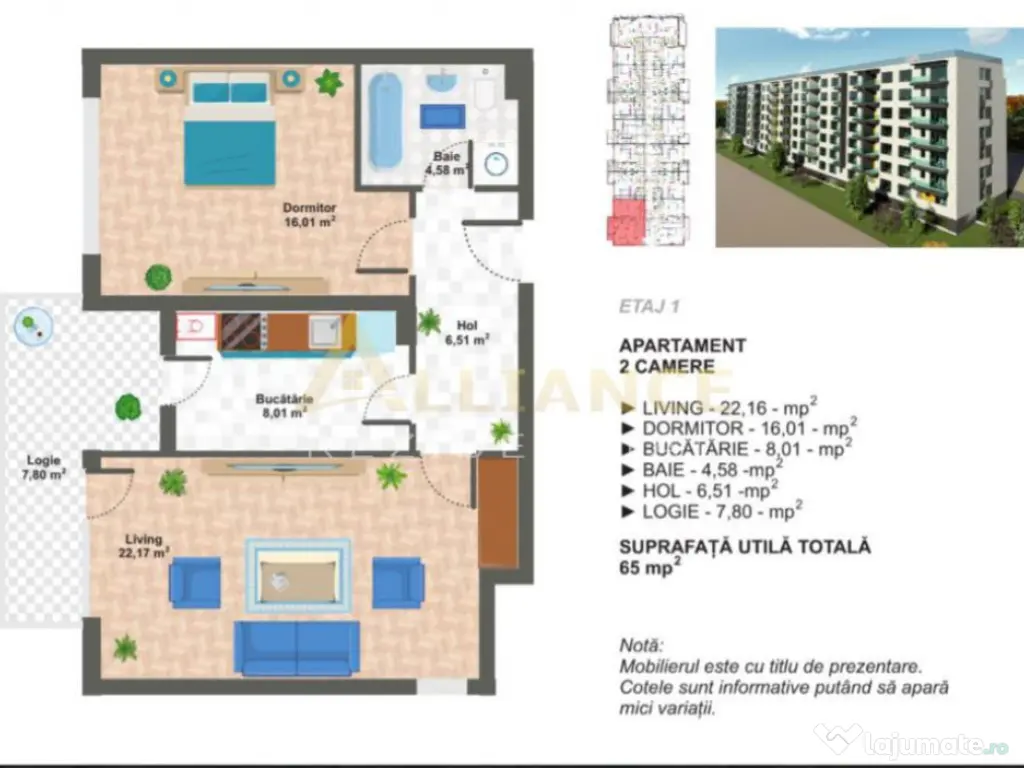 Apartament 2 camere decomandat – Sector 4 || la 15 m...