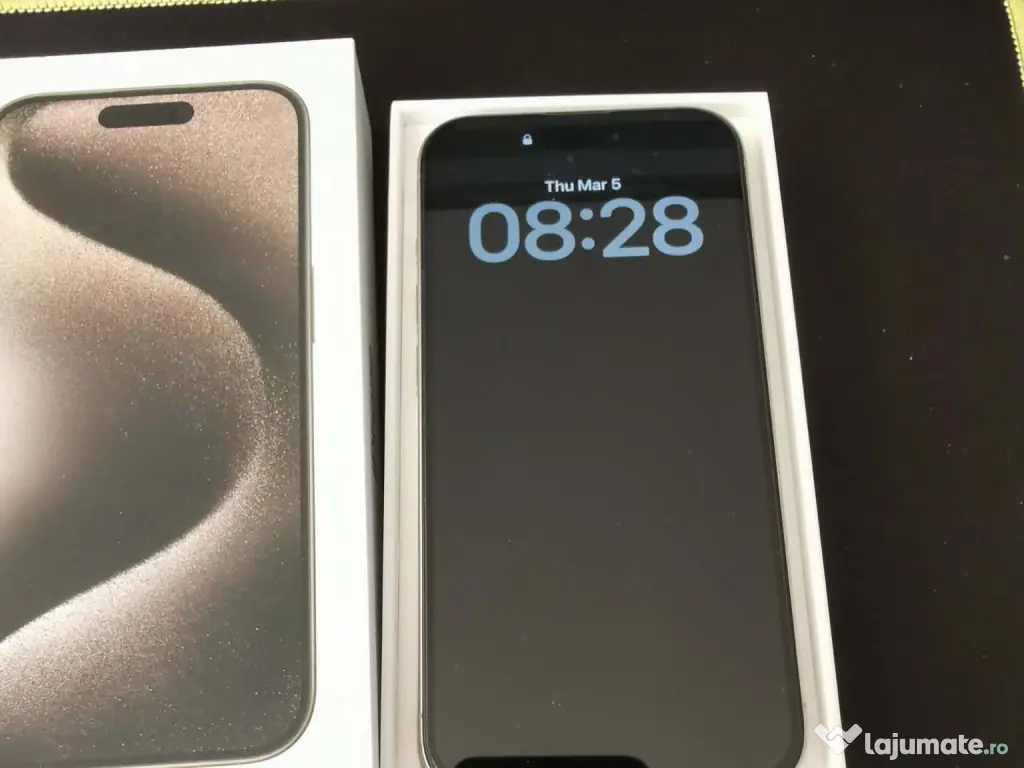 iPhone 15 Pro 128GB - Natural Titanium (Ca Nou) + 6 Huse Cadou