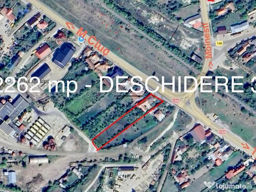 2262mp Teren Intravilan – DN12A Comănești – Deschidere 31m – Casă + Anexa