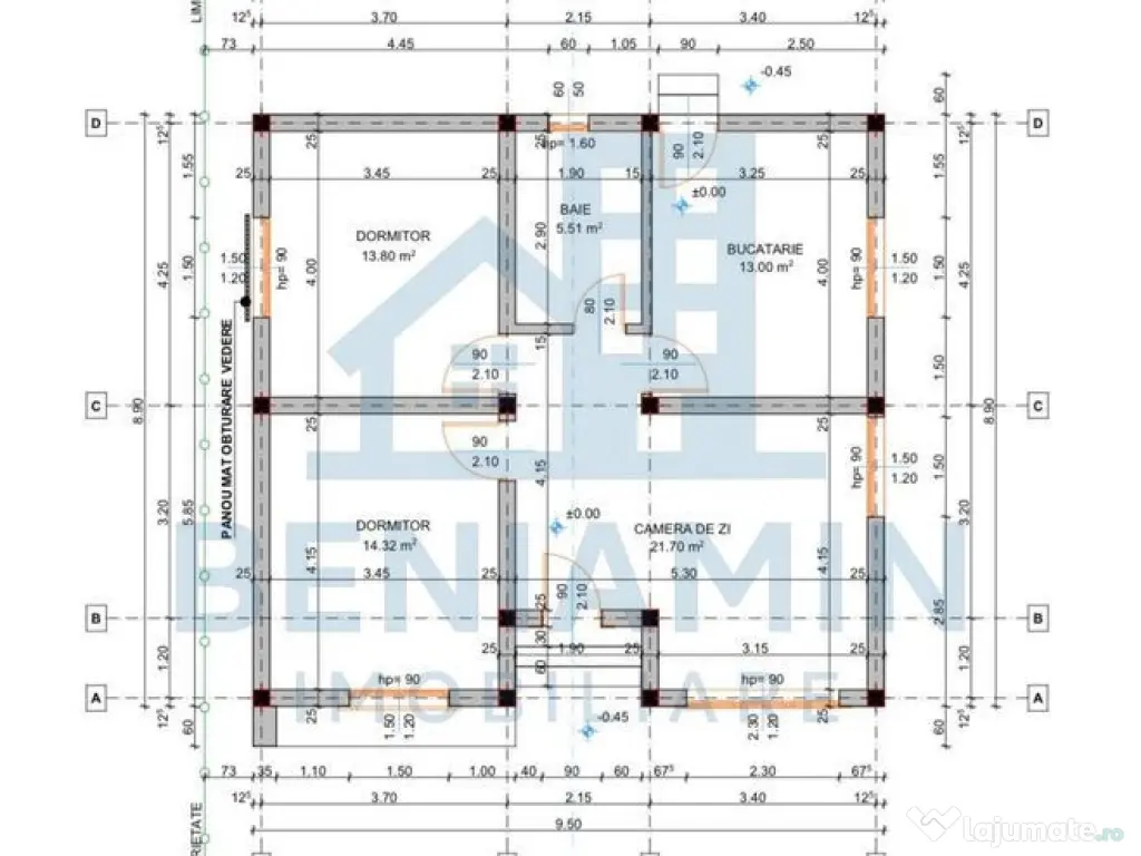 Casa la cheie-Living-2 Dormitoare-Baie-Gaze-Curent-Apa-32...