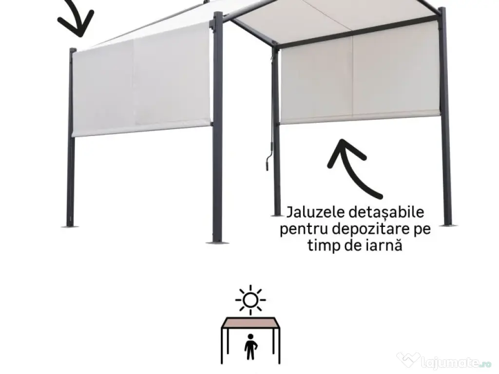 Pavilion, otel/poliester, 300 x 300 cm, H 280 cm