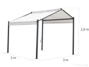 Pavilion, otel/poliester, 300 x 300 cm, H 280 cm