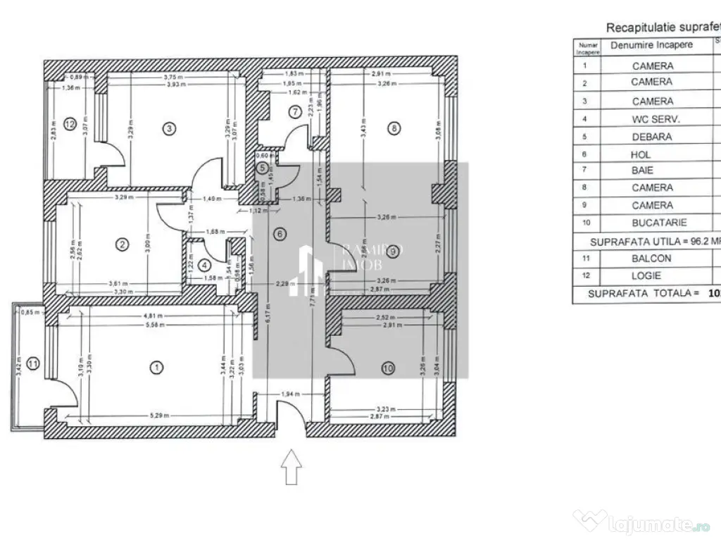 Apartament 104mp-utili 2bai centrala -an 1985 -Bd. Chisin...