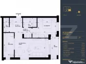 Apartament cu 2 camere si 2 bai, Smart Home, 60 mp - Complex 