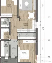 Apartament NOU, 3 camere, parcare, CURTE, an 2025, Etaj 1, 