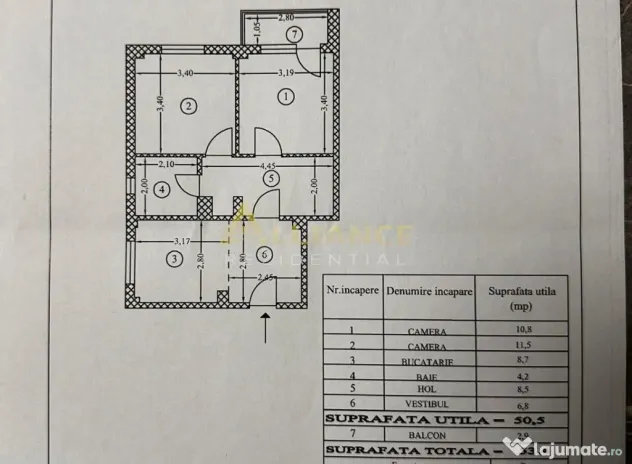 Gata de mutare! 2 camere decomandate, Mobilat si utilat bloc