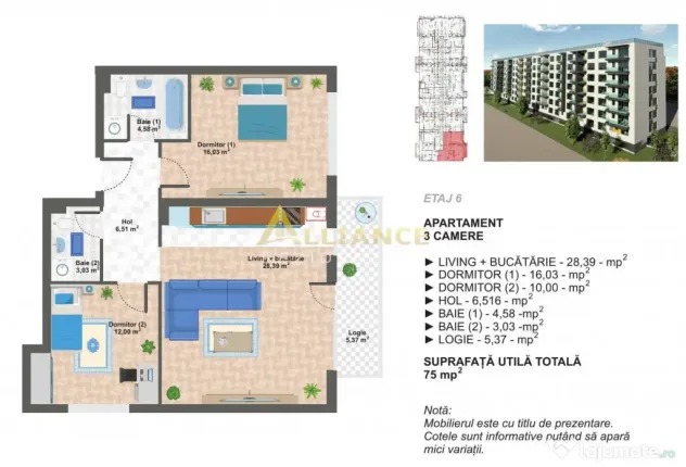 Nou Drumul Binelui 3 camere