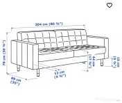 Canapea Ikea neagră 