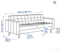 Canapea Ikea neagră 