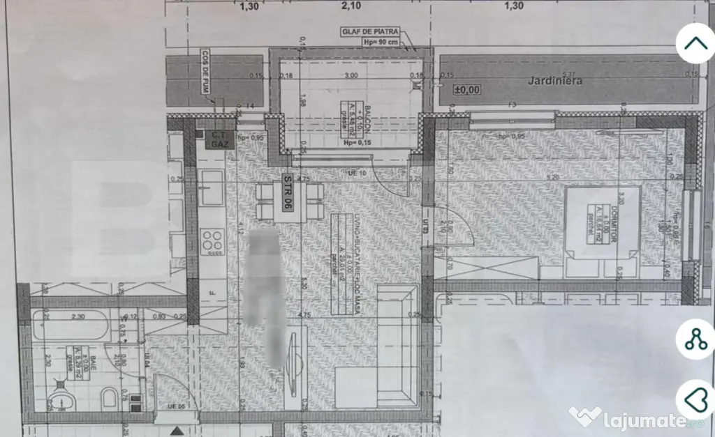 Apartament 2 camere, 51 mp, zona Cetatii