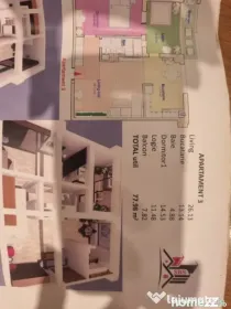 Apartament 3 camere, 78 mp, zona George Enescu