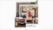 Apartament cu 2 camere, 56 mp, zona Centrala