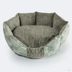 Pătuț Signature Round Light Grey BRAUBRAU pentru Câini și Pisici