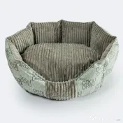 Pătuț Signature Round Light Grey BRAUBRAU pentru Câini și Pisici 