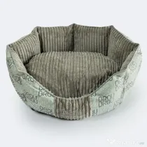 Pătuț Signature Round Light Grey BRAUBRAU pentru Câini și Pisici