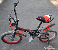 Bicicleta Baieti 4-6 Ani, Roti 16 Inch, Frane C-Brake, Roti Ajutatoare,Rich Baby 