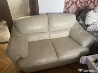 2 canapele de vânzare din piele naturală 