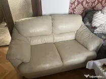 2 canapele de vânzare din piele naturală