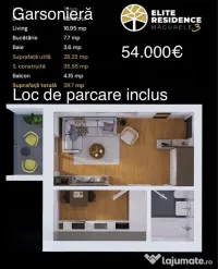 Garsonieră de vânzare – Elite Residence 3, Măgurele 