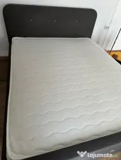 Pat Jysk 160x200 cu somiera si saltea 