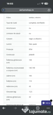 Se vinde trotineta electrică 