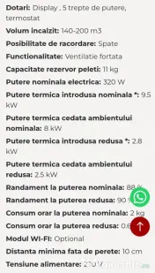 Vând sobă pe peleți 