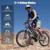 Bicicletă electrică America, 500W (1000W vârf), 48V, 80km, suspensie față 