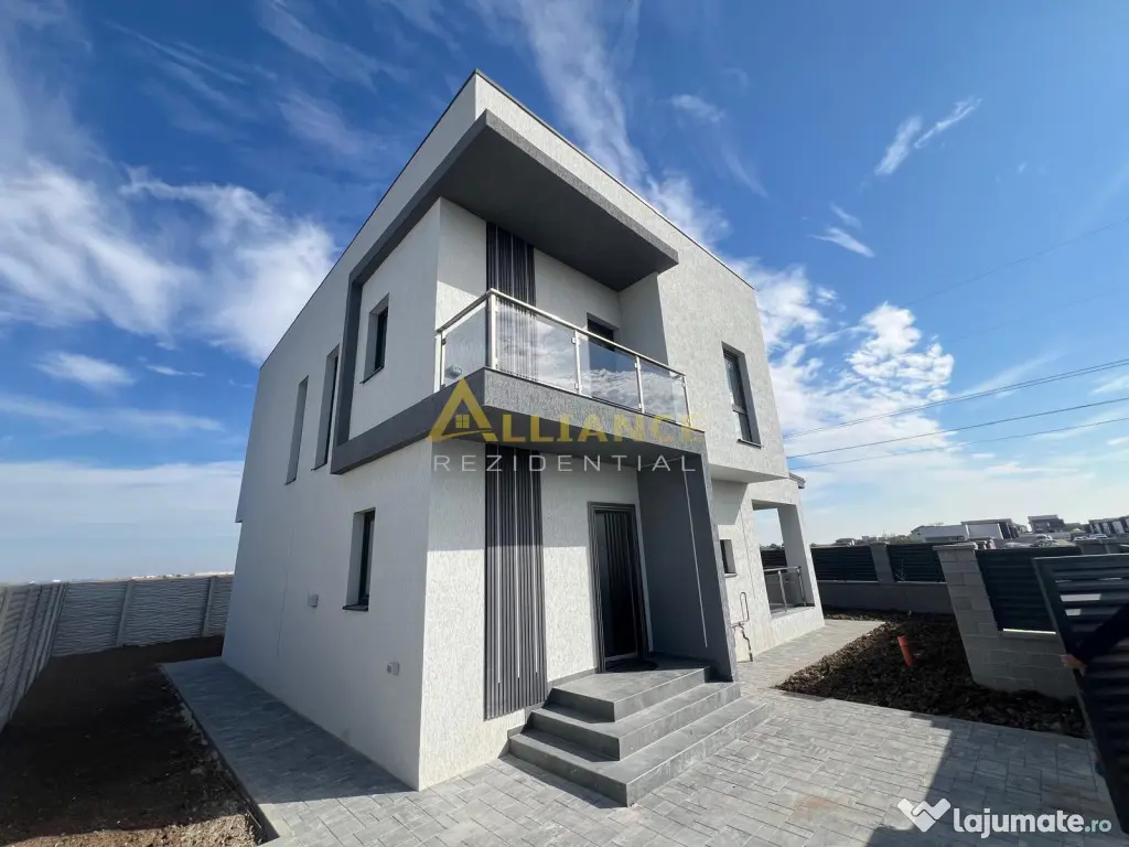 Vila moderna - P 1E- 3 dormitoare - 115 mp utili - teren 364