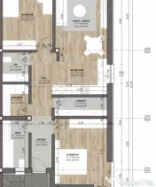 Apartament NOU, 3 camere, parcare, CURTE, an 2025, Etaj 1, 
