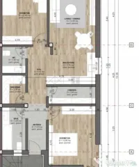 Apartament NOU, 3 camere, parcare, CURTE, an 2025, Etaj 1, 