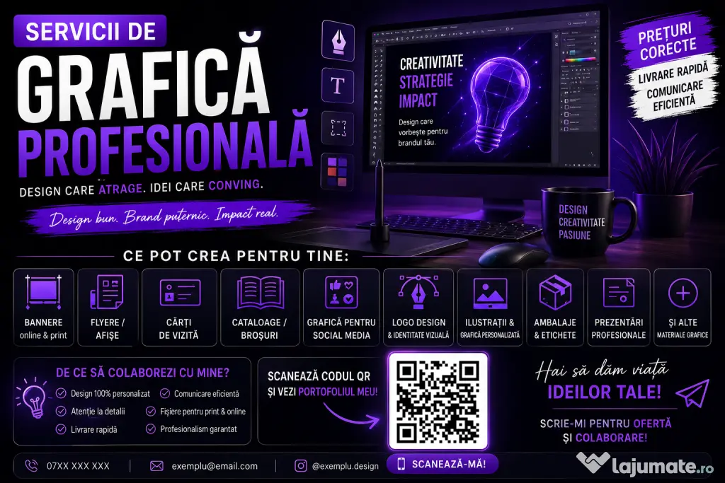 Graphic Designer Freelancer, Grafica digitala, print digital