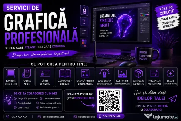 Graphic Designer Freelancer, Grafica digitala, print digital