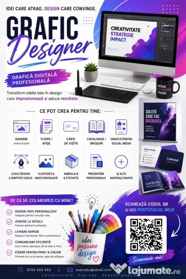 Graphic Designer Freelancer, Grafica digitala, print digital