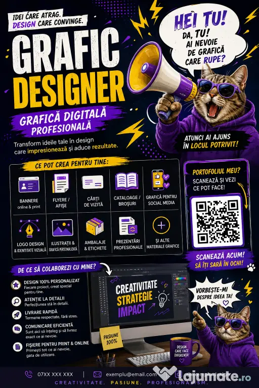 Graphic Designer Freelancer, Grafica digitala, print digital