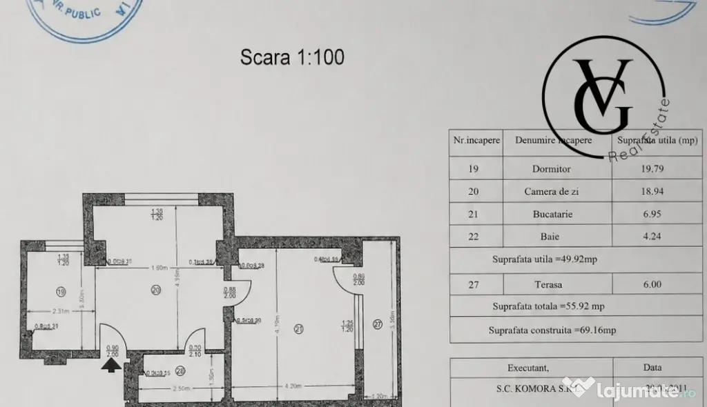 Apartament - 2 camere - 50 mp- Baba Novac