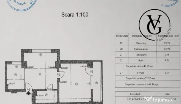 Apartament - 2 camere - 50 mp- Baba Novac