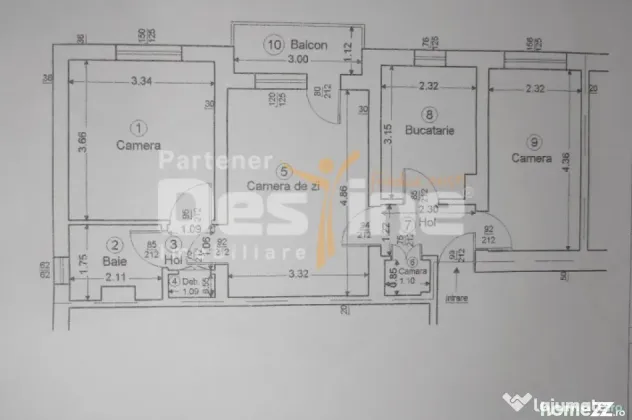Apartament 3 camere, zona Nord, bloc fără risc seismic