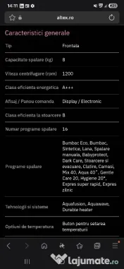 Masina de spalat frontala Beko WTV8633XS0 Clasa A+++ 