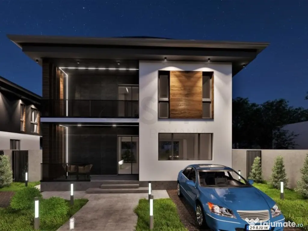 Tunari - vila singur curte in complex rezidential