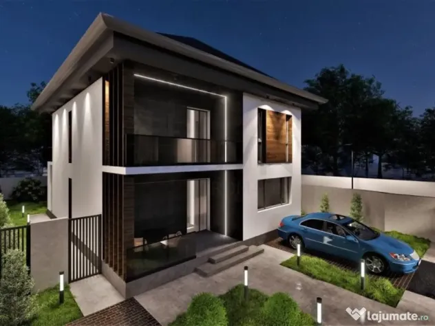 Tunari - vila singur curte in complex rezidential