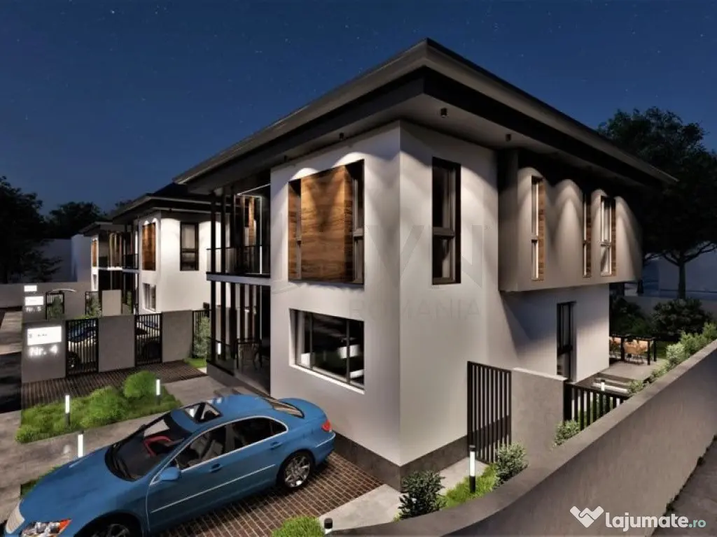 Tunari - vila singur curte in complex rezidential