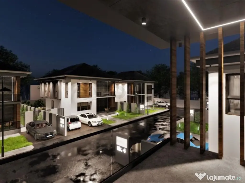 Tunari - vila singur curte in complex rezidential