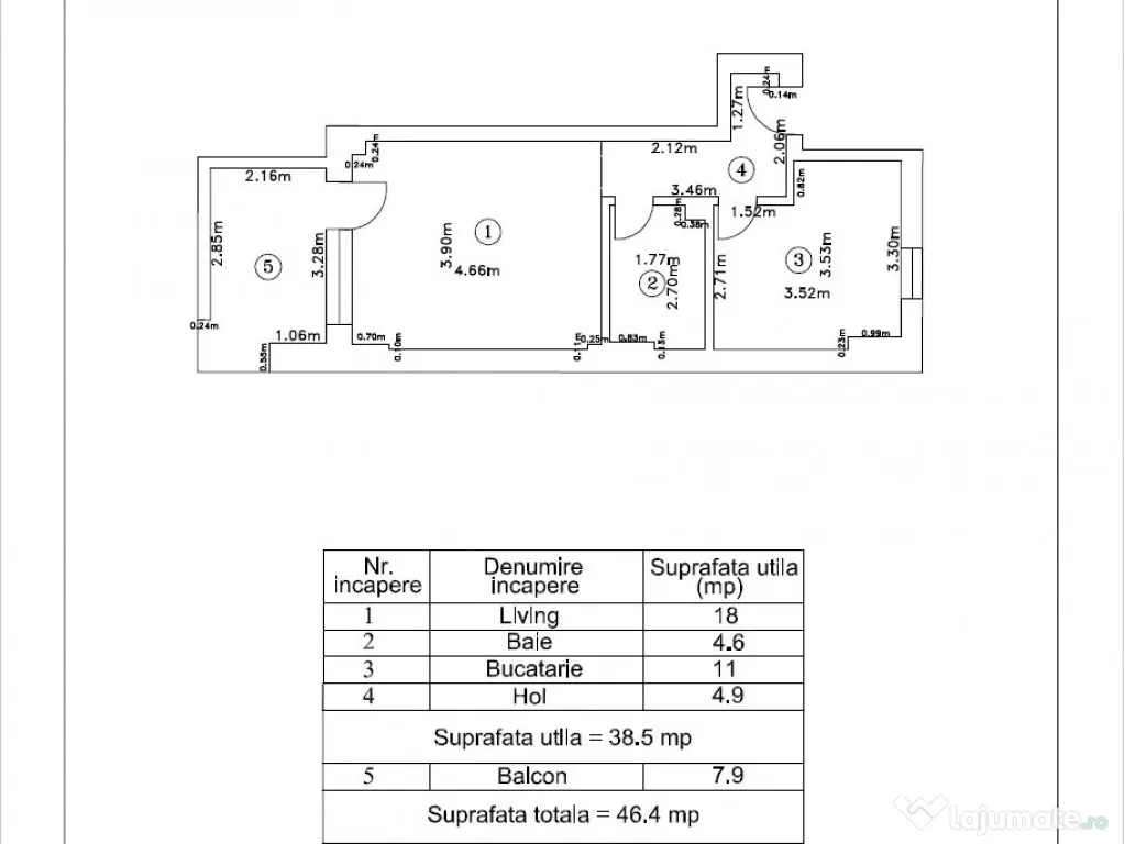 Proprietar | Garsonieră premium Prima închiriere 46 mp | Sebastian