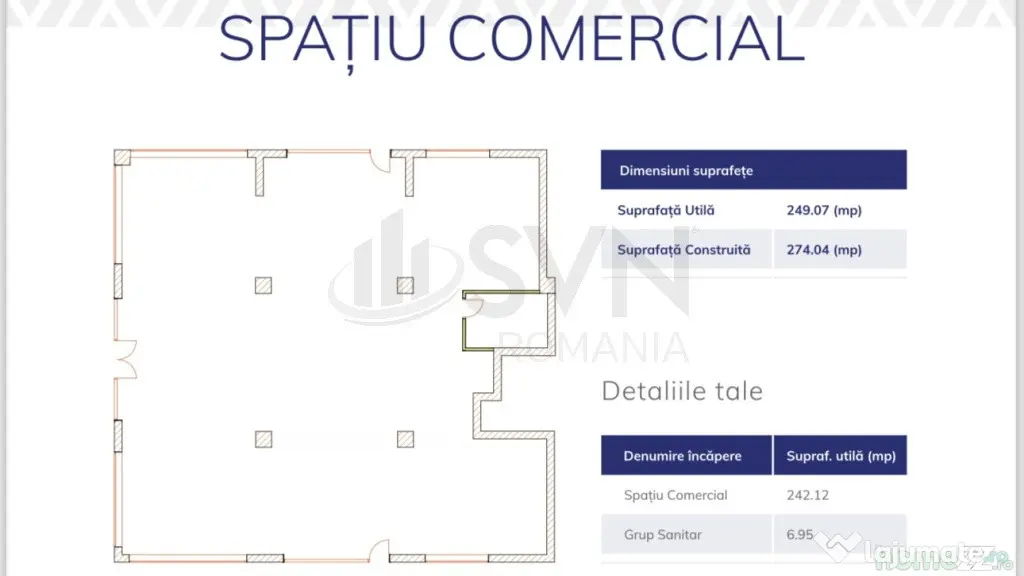 Spatiu comercial 250 mp restaurant Pipera