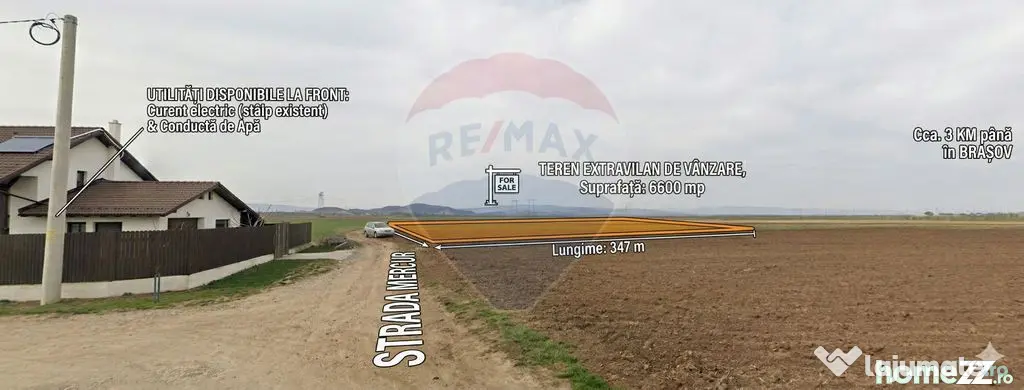 Teren Investiție 6300mp Săcele - 10m de Utilități in ...