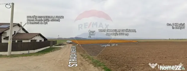 Teren Investiție 6300mp Săcele - 10m de Utilități in ...
